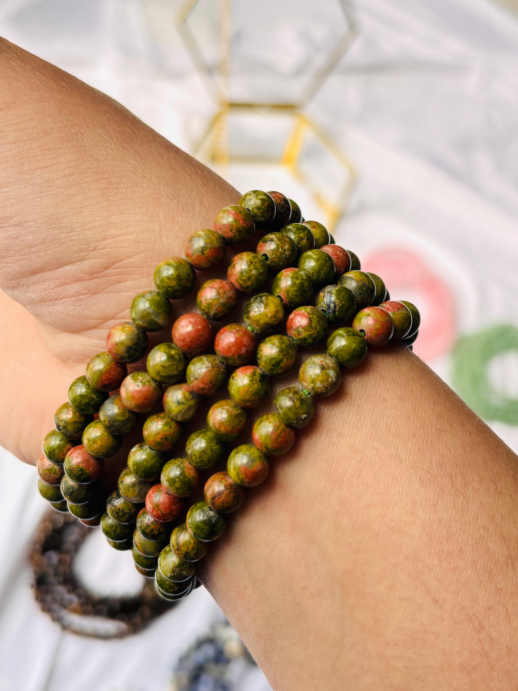 Bracciale in Unakite