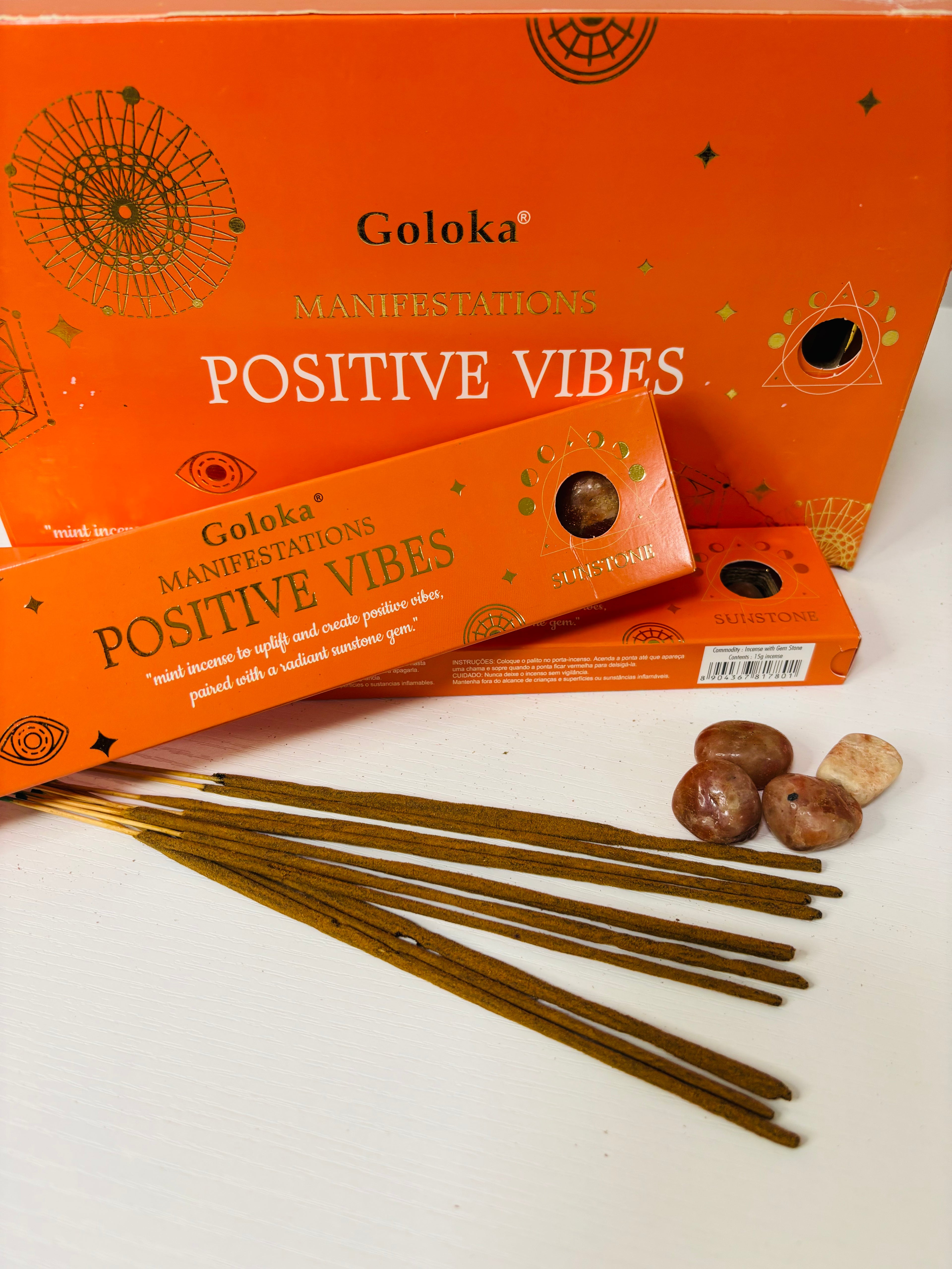 Incenso Manifestazioni con Pietra del sole - Positive vibes