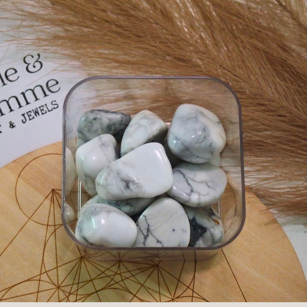 Howlite Bianca - Pietra burattata