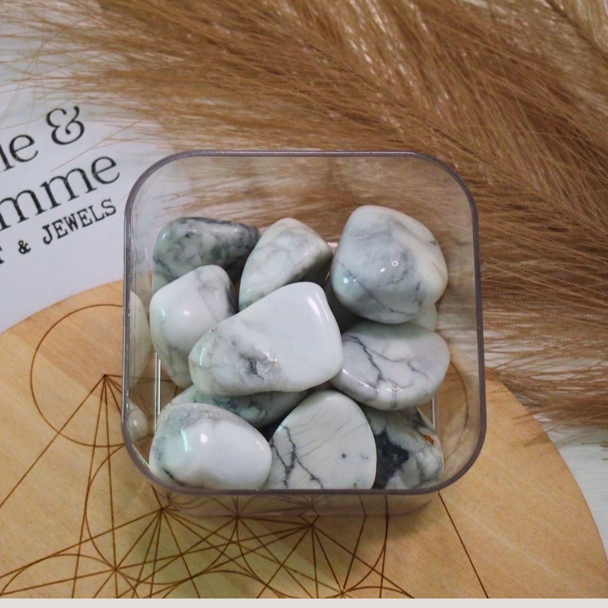 Howlite Bianca - Pietra burattata