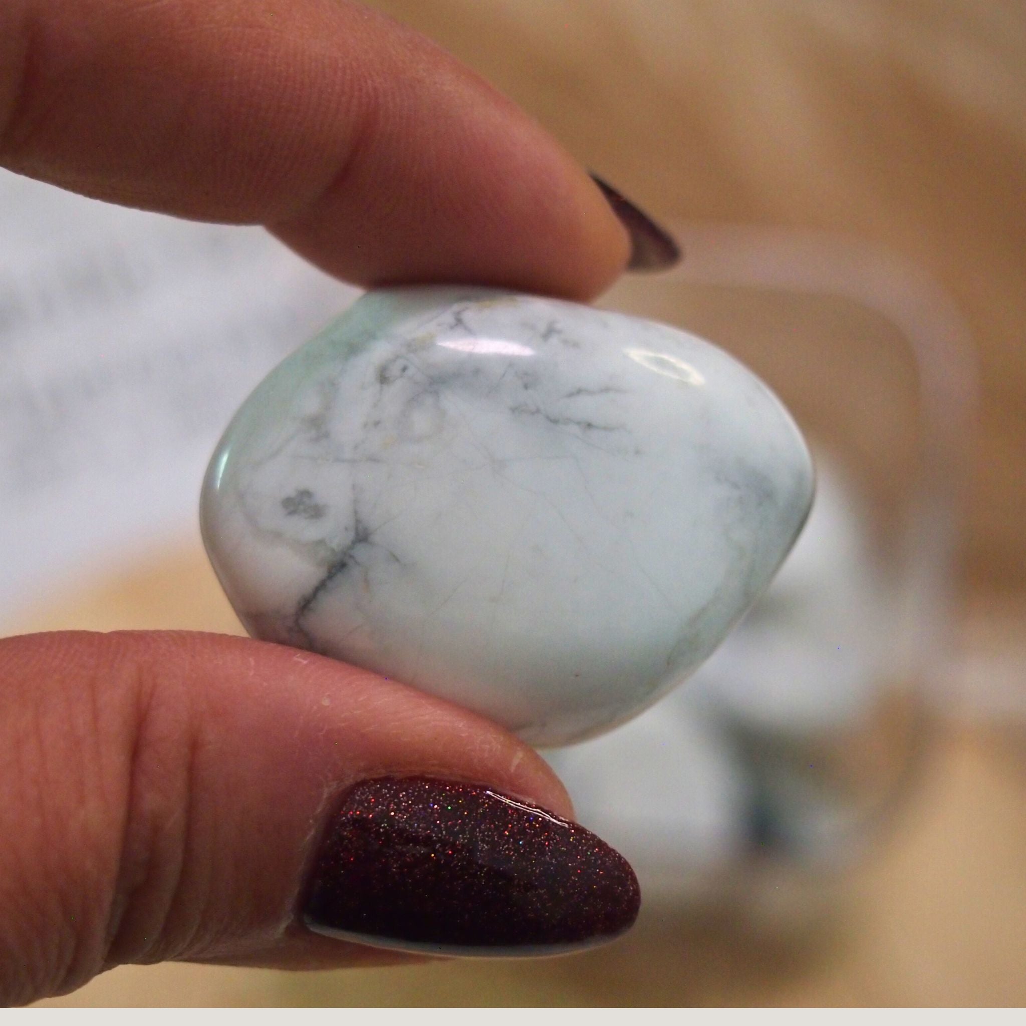 Howlite Bianca - Pietra burattata