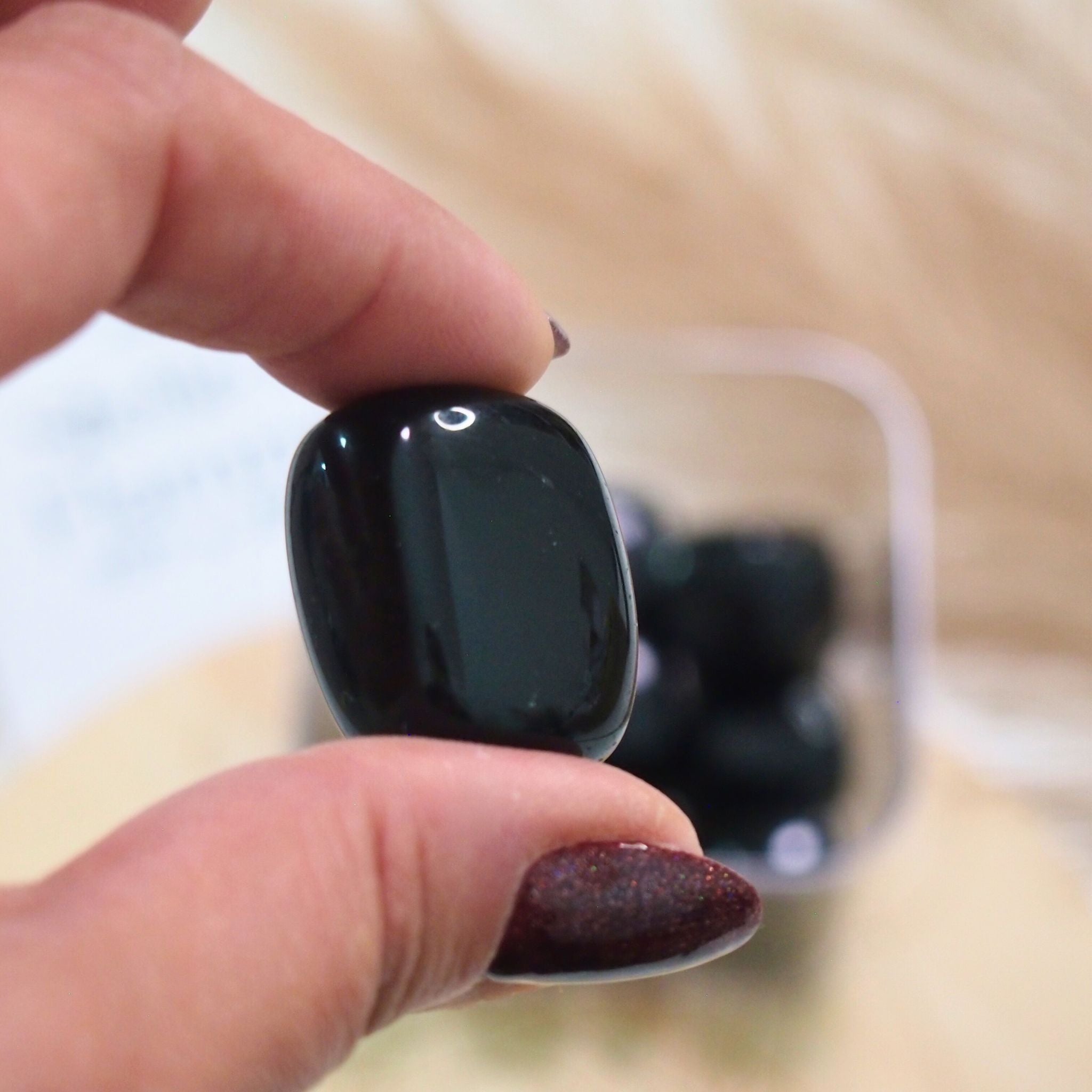 Ossidiana nera - Pietra burattata