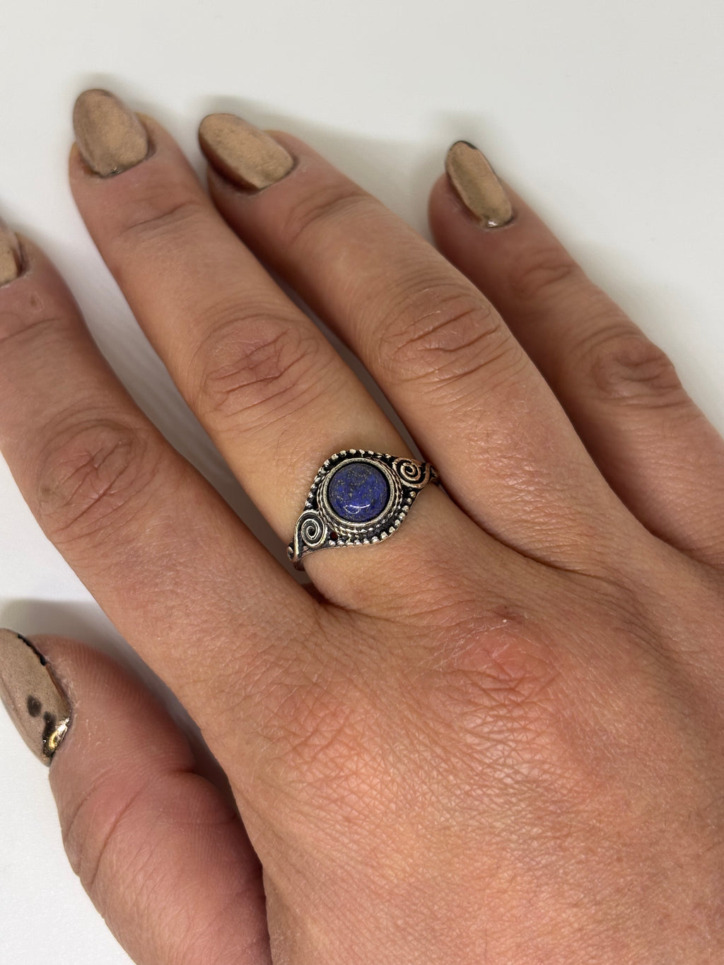 Anello regolabile con pietra - Lapislazzuli