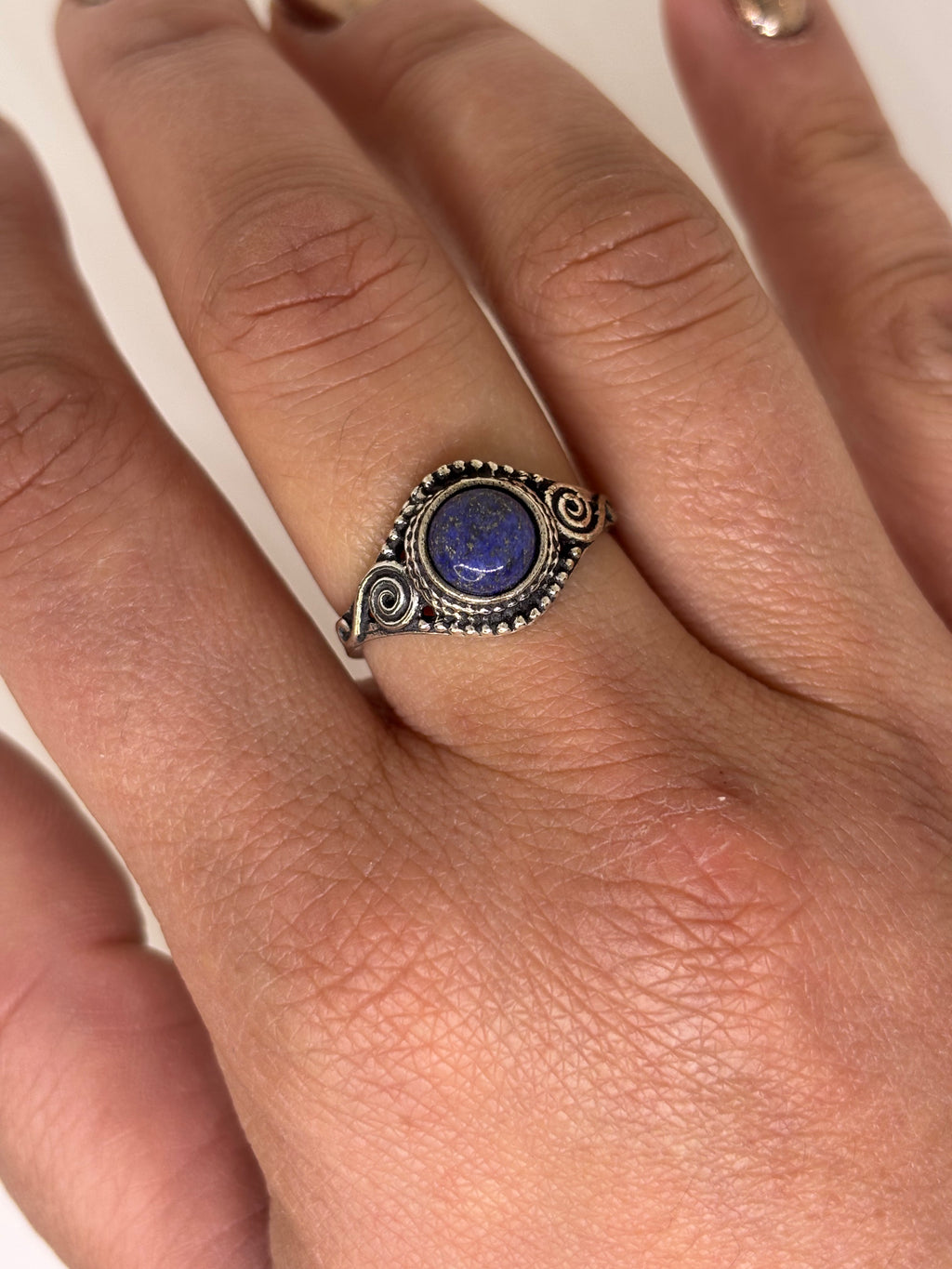 Anello regolabile con pietra - Lapislazzuli