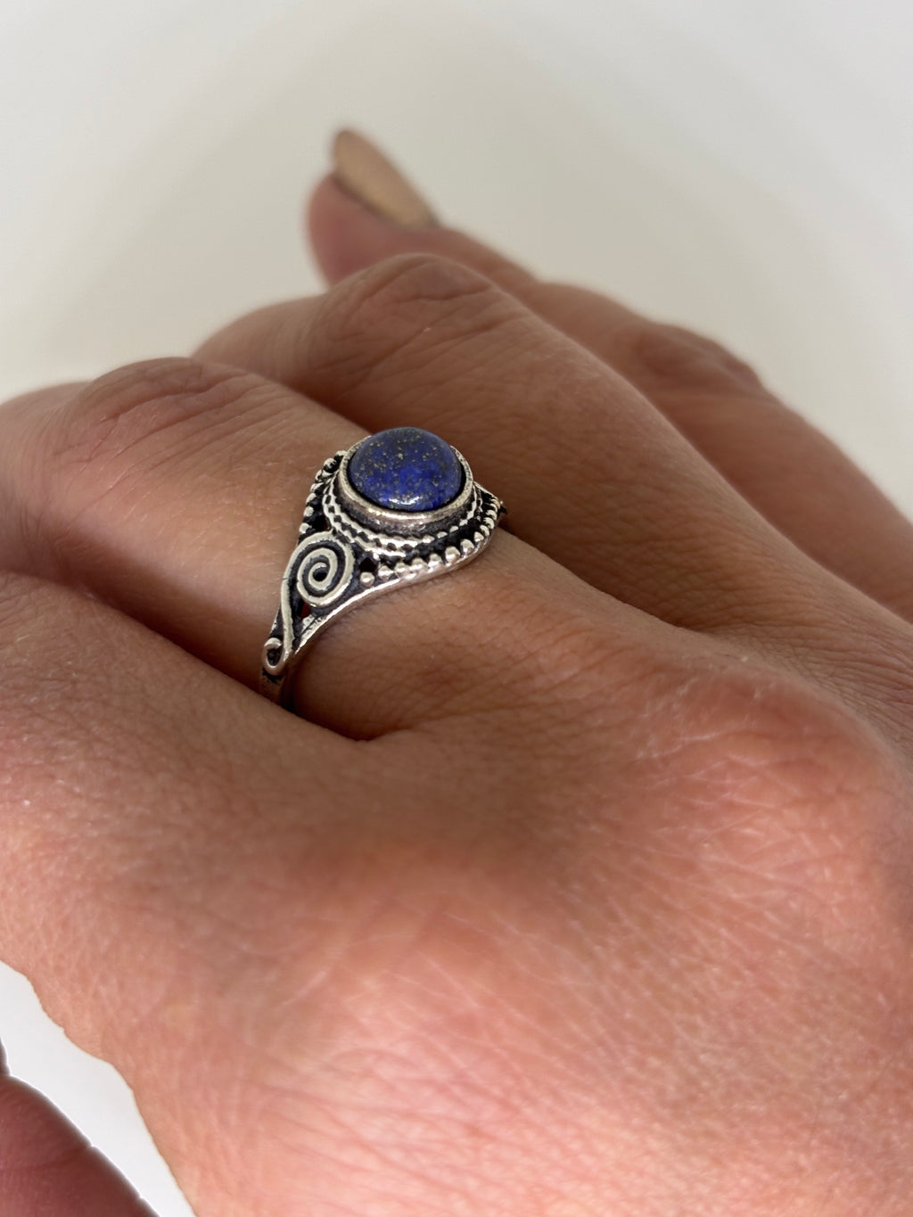 Anello regolabile con pietra - Lapislazzuli