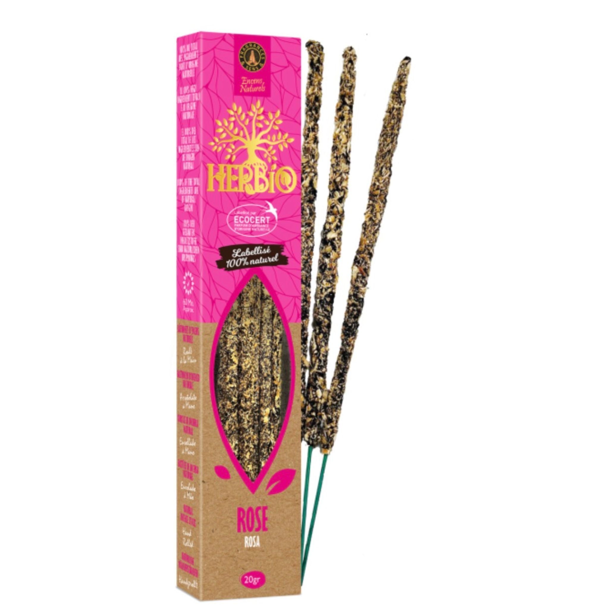 Incenso Smudge stick Herbio - Rosa